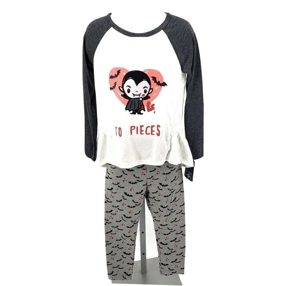 Little Monsters Girls Halloween 2 Piece Outfit Set 5T New Leggings Top‎
